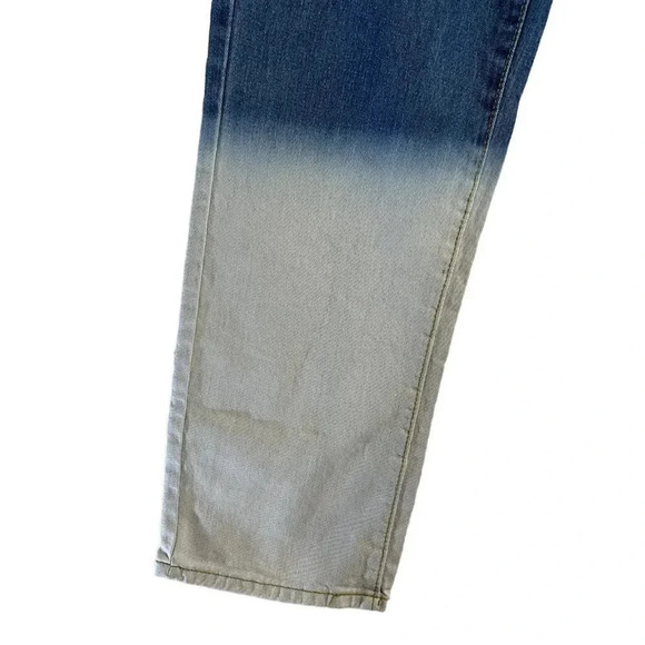 Dip Bleached High Waisted Jeans Colorblock Grunge Streetwear Size Small Denim - Picture 8 of 8